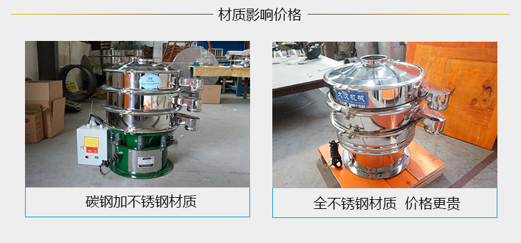 材質(zhì)影響雙層振動(dòng)篩價(jià)格